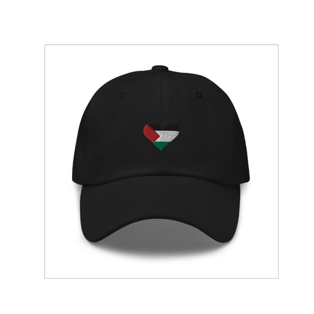 Palestine Flag Heart Embroidered Dad Hat