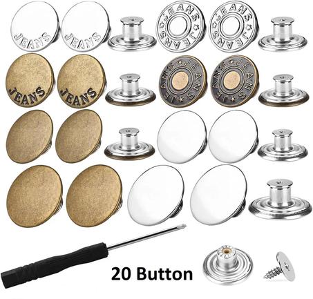 زر الجينز السحري - Metal Button Extender