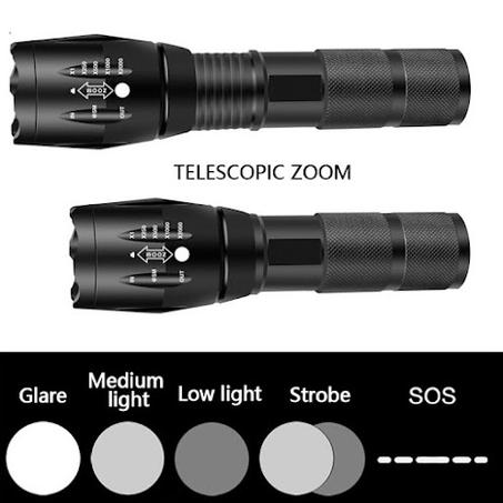 مصباح يدوي بإضاءة قوية  Flashlight Cree T6
