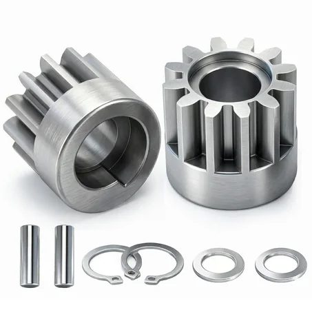 R-2485-LH R-2485-RH R-2261 Kit de piñón para barredora de césped compatible con barredoras de césped John Deere de 42 pulgadas STS-42, STS-420, STS-426, STS-427 (incluye engranaje/pasadora/la