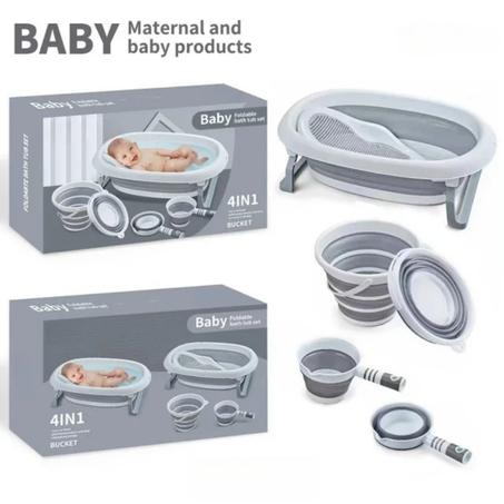 مجموعة بانيو استحمام للأطفال 3 في 1 من Toimoys،