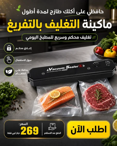 ماكينة التغليف بالتفريغ