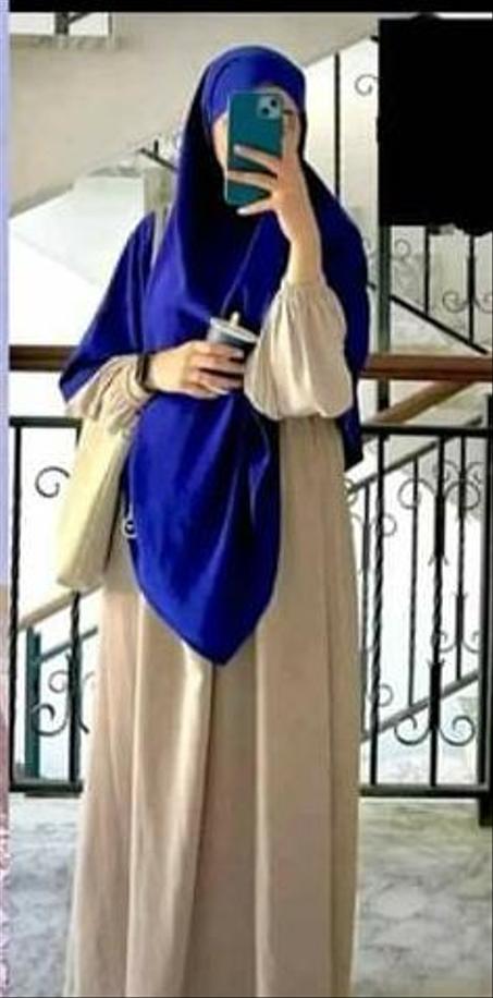 عبايا باج مع خمار بلو مارين