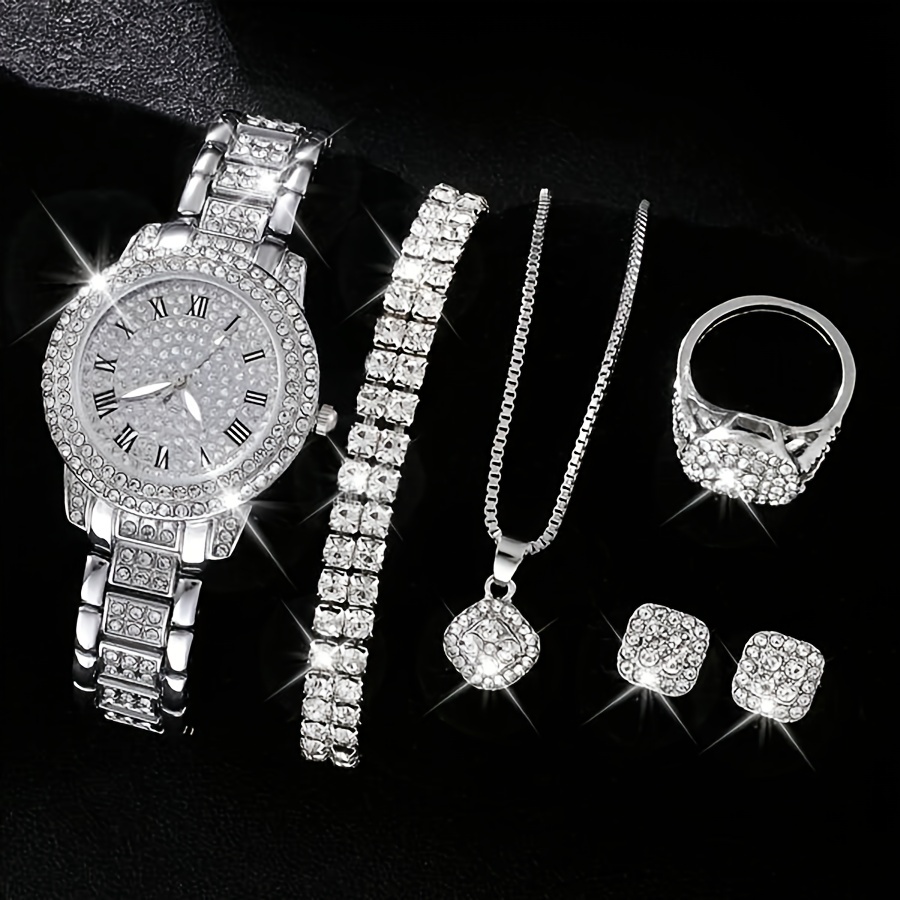 Ensemble Montre Quartz Luxe et Bijoux 6pcs CIV