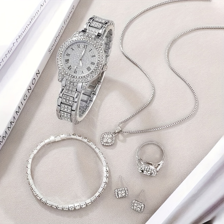Ensemble Montre Quartz Luxe et Bijoux 6pcs CIV