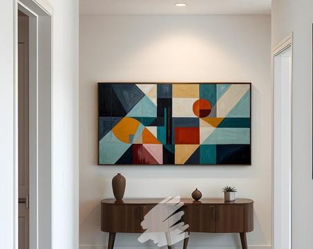 Tableau abstrait géométrique moderne