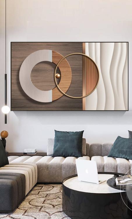 Tableau Abstrait moderne géométrie architecturale art mural