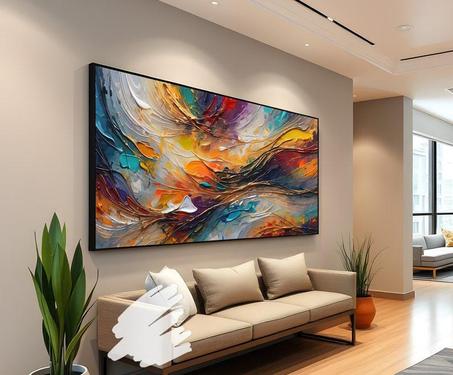 Tableau abstrait coloré