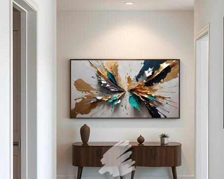 Tableau explosion abstraite