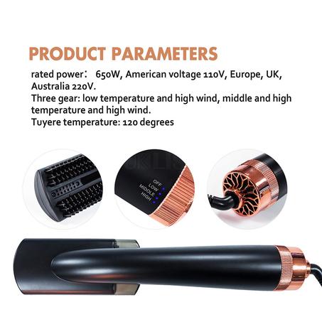 ملحق مجفف الشعر هوت إير كومب برو، فرشاة البخار لفرد الشعر