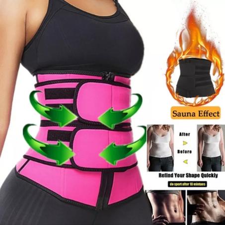 حزام نسائي لشد وتخصيص الخصر اللون الزهري Waist Training Corset