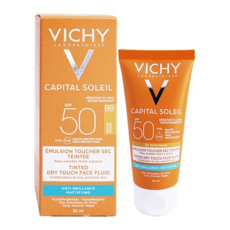 VICHY CAPITAL SOLEIL BB Emulsion Toucher Sec Teintée SPF 50