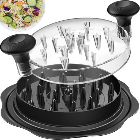 Trituradora de pollo profesional de 10 pulgadas, grande, para cocina, sin BPA, apta para alimentos, trituradora de carne de pechuga de pollo visible con parte inferior antideslizante fuerte y