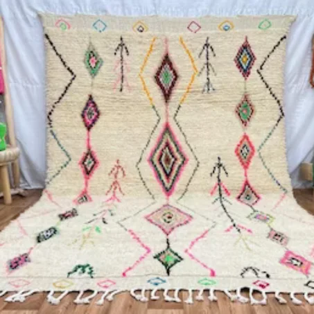 2-  Custom Fabulous Boujad Rug, Authentic Moroccan Rug, Azilal rug, Abstract Multicolored Carpet, Handmade Moroccan Rug, Bohemian rug