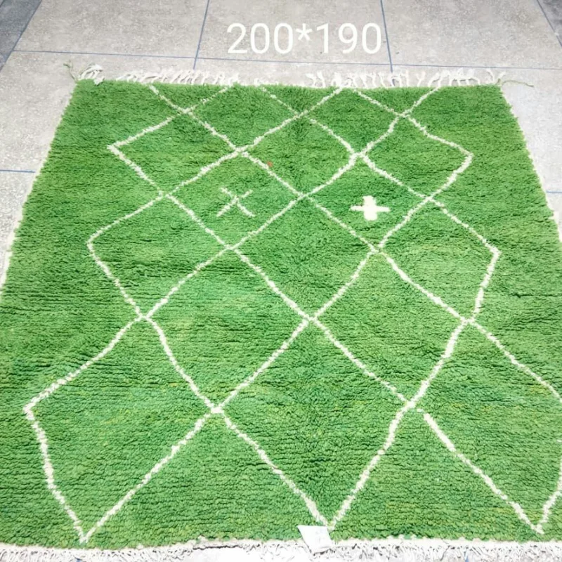 14- Custom Fabulous Boujad Rug, Authentic Moroccan Rug, Azilal rug, Abstract Multicolored Carpet, Handmade Moroccan Rug, Bohemian r -200/190 cmug