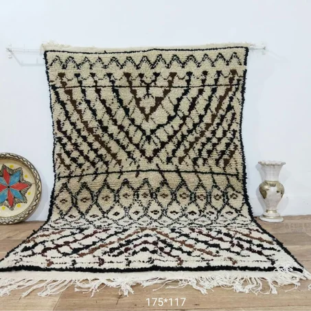 8- kechart - Unique Custom Colored Moroccan azillal rug, Authentic Moroccan rug, Beni melal atlas rug, berber rugs, Moroccan rug,Tapis berbere  -175/117 cm