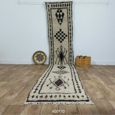 7-  Berbère taznakht carpet Morocco rug vintage atlas style maroocan traditional decorates woman room from the atlas mountains  _70/400_ cm
