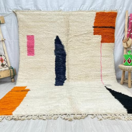 3- Moroccan Berber rug - atlas rug - all wool berber rug - Custom area rug - handmade rug - Genuine lamb wool - Berber wool rug