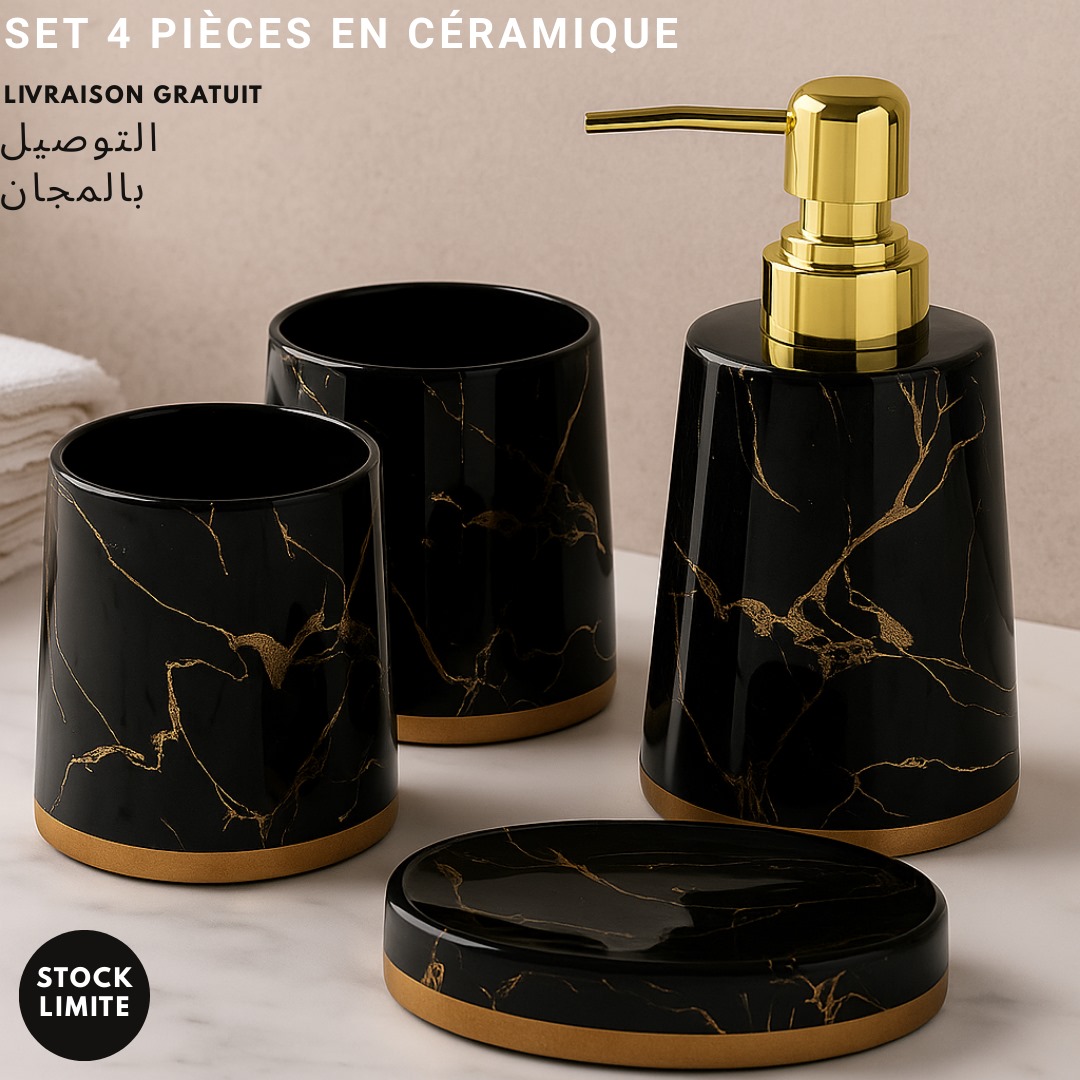 Ensemble salle de bain 4 pièces porcelaine
