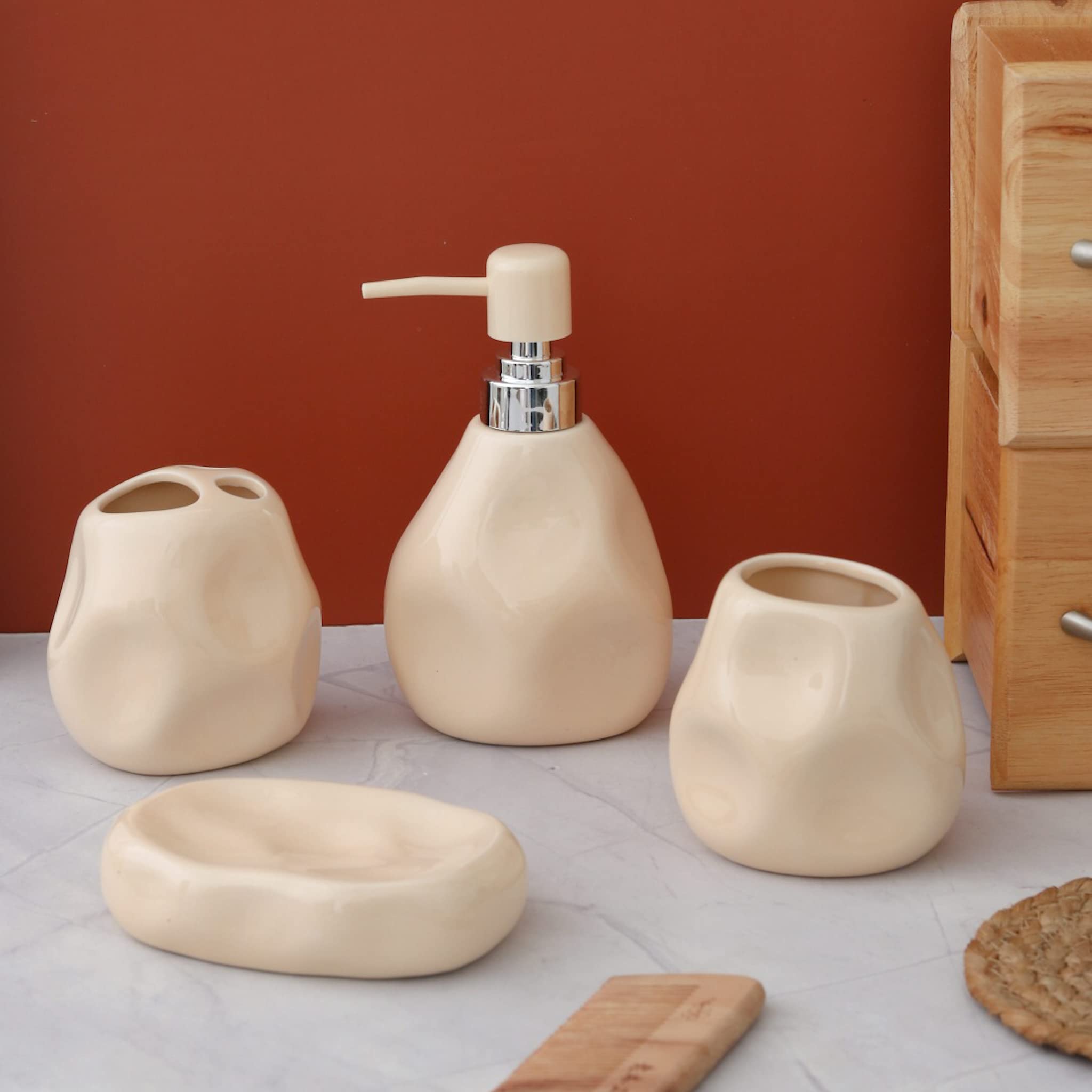 Ensemble salle de bain 4 pièces porcelaine