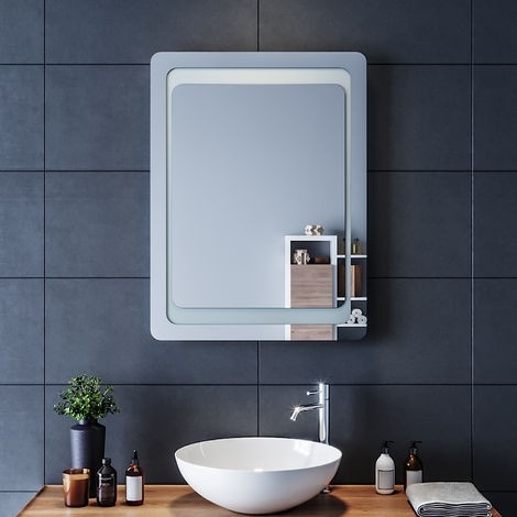 Miroir LED Rectangulaire mural Lumineux