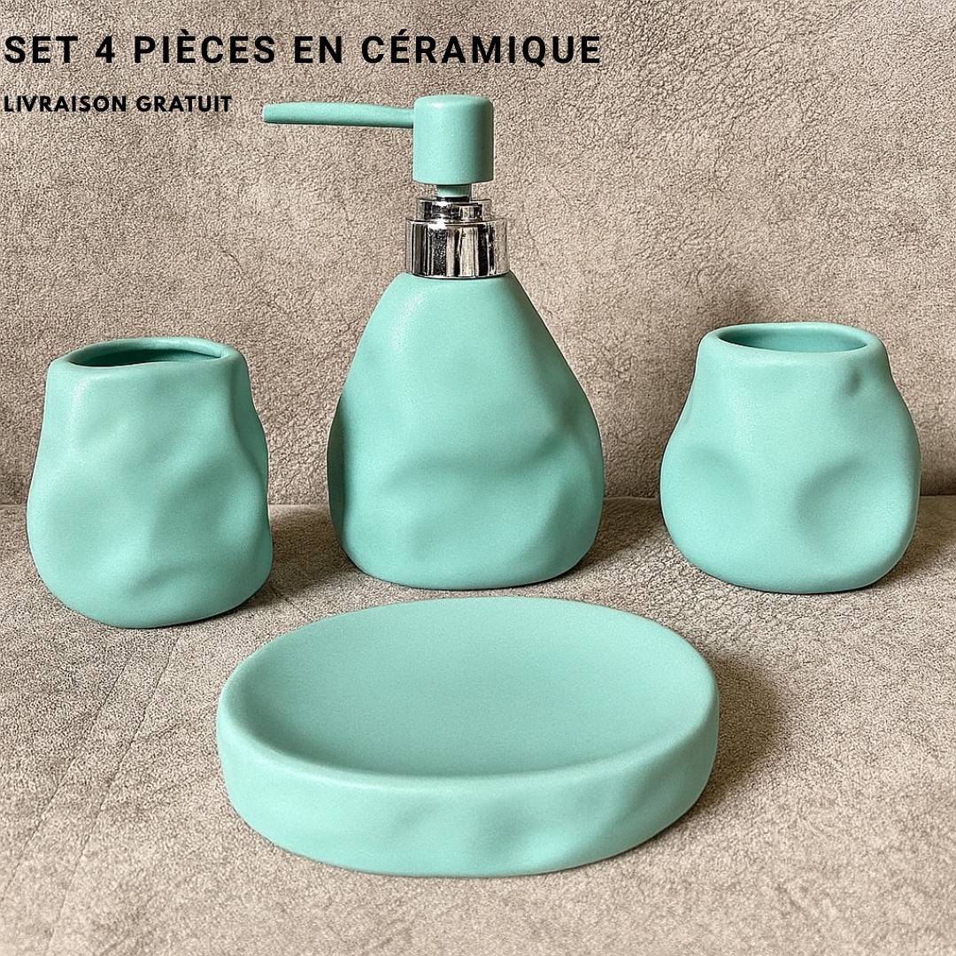 Ensemble salle de bain 4 pièces porcelaine