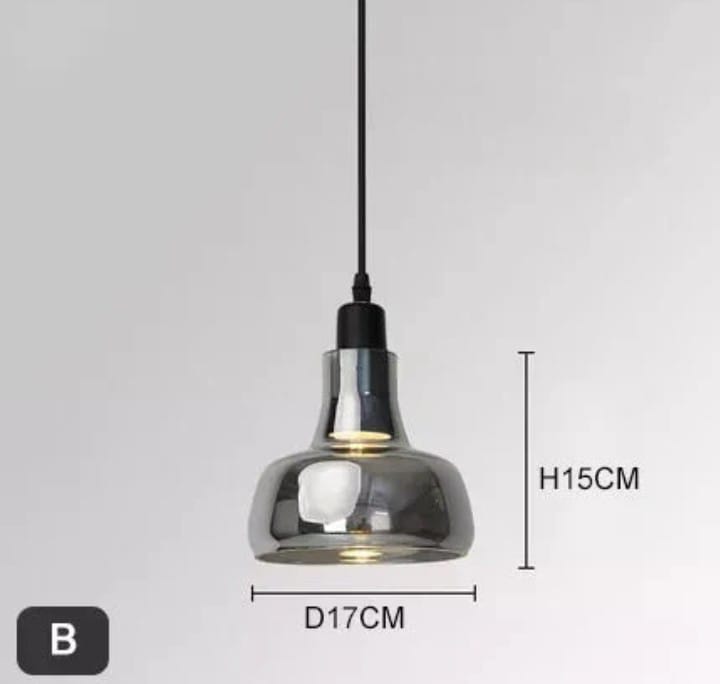 Lampe suspendue moderne en verre soufflé