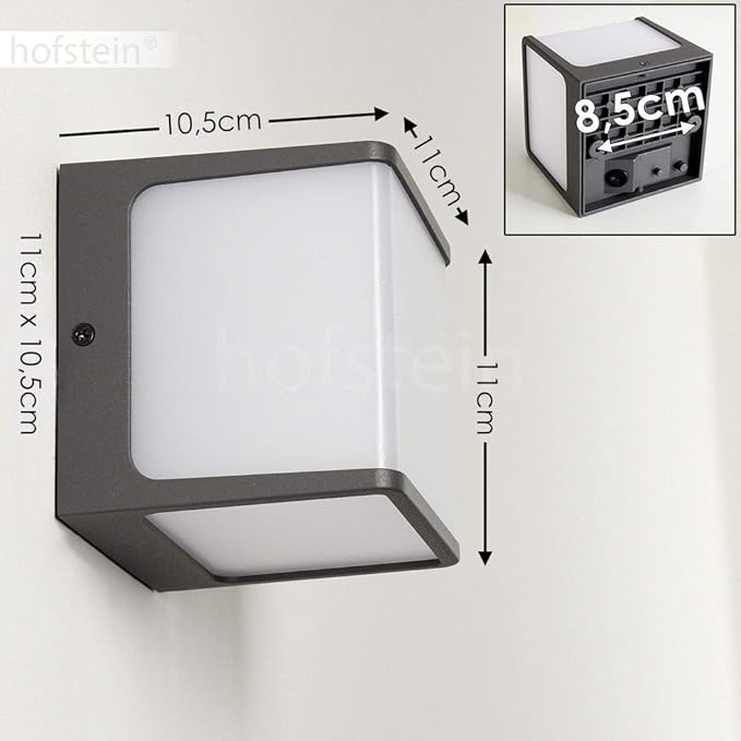 Applique extrérieure LED Buckau en Aluminium anthracite