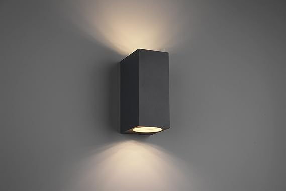 applique mural noir led carée IP 54 double faisceau GU10  en créative  Aluminium étanche pour extérieur et  Intérieur luminaire LED pour balcon