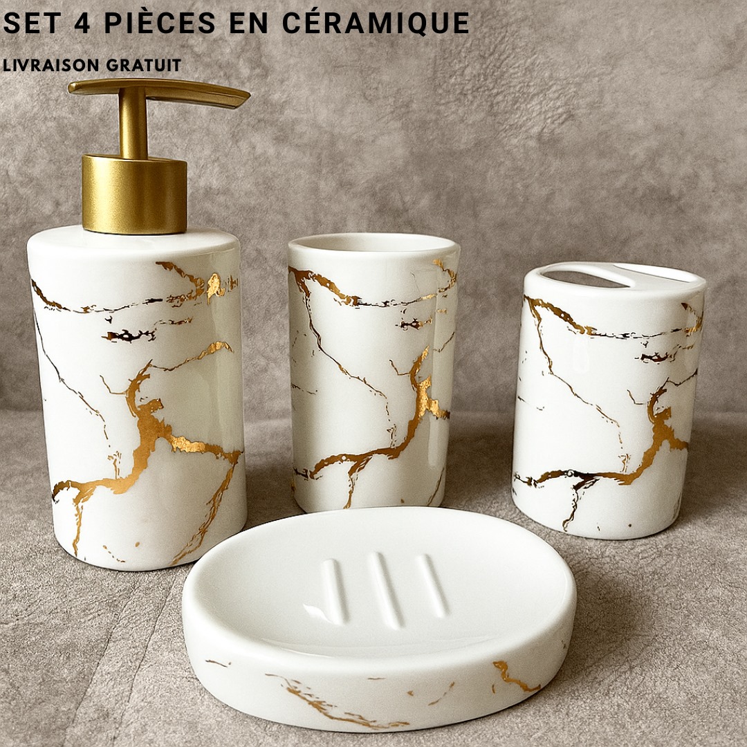 Ensemble salle de bain 4 pièces porcelaine