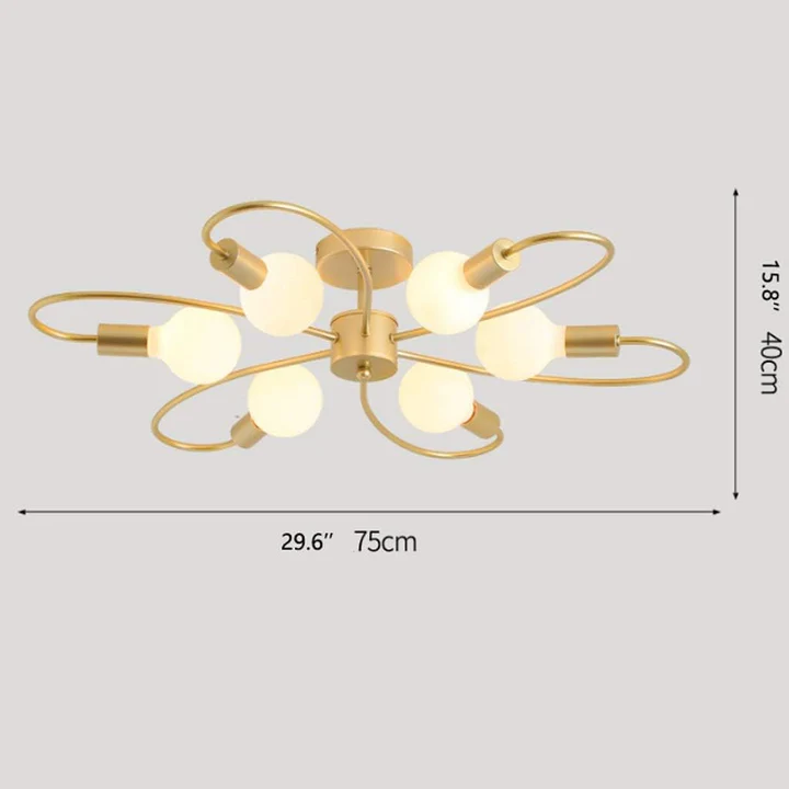 Lustre Plafonnier ALEXA-à motif de fleurs