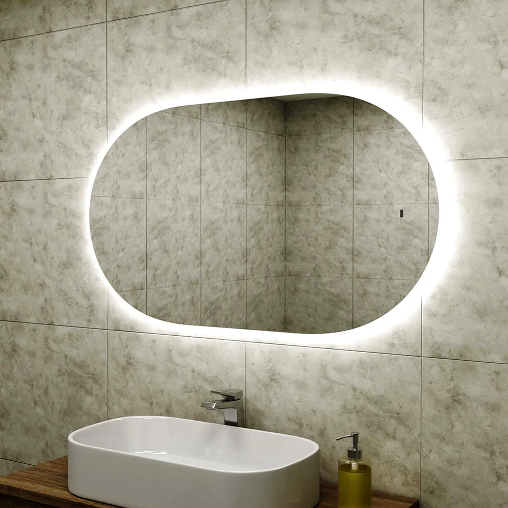 Miroir LED 4 mm 100x60cm Oval