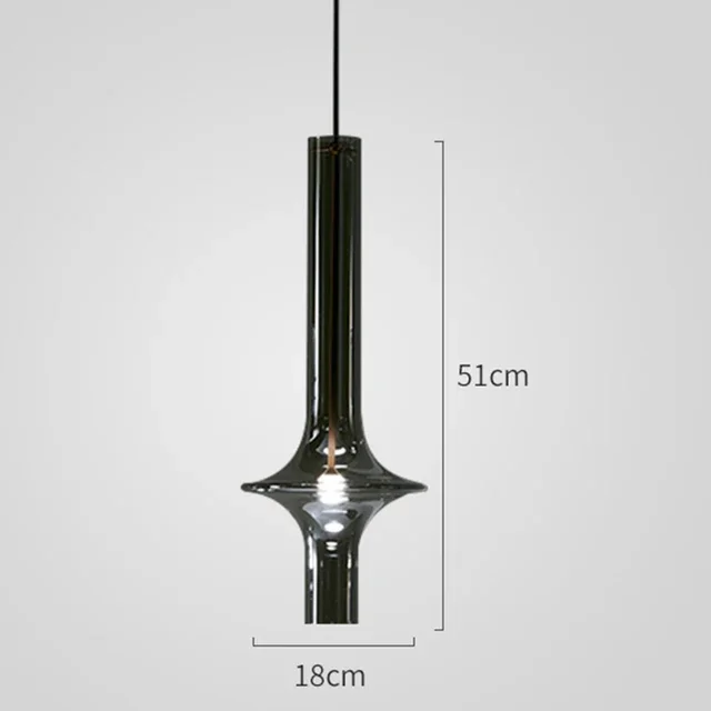 Suspension tube à essai en verre de luxe nordique