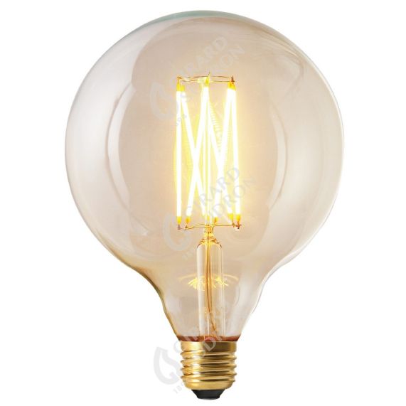 Lampe filament G125, 6W dorée