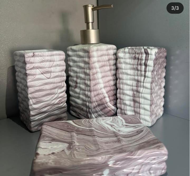 Ensemble salle de bain 4 pièces porcelaine