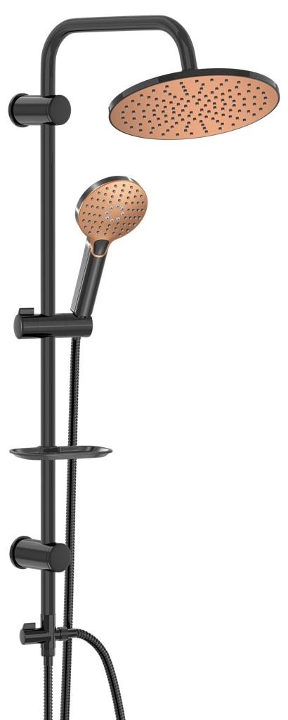 combine de douche rond noir-bronze ez-1535