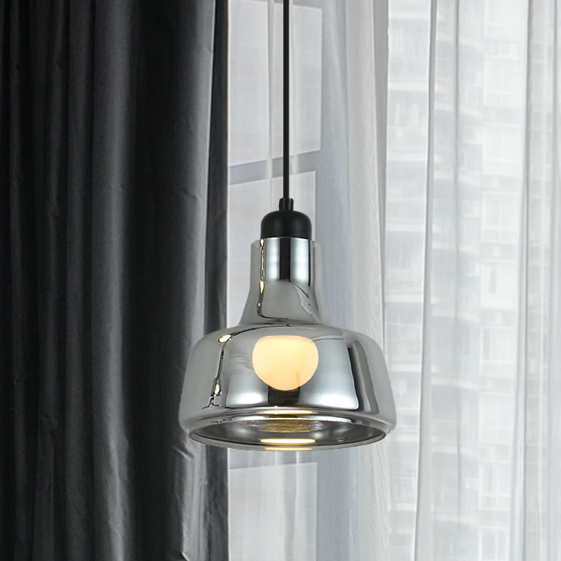 Lampe suspendue moderne en verre soufflé