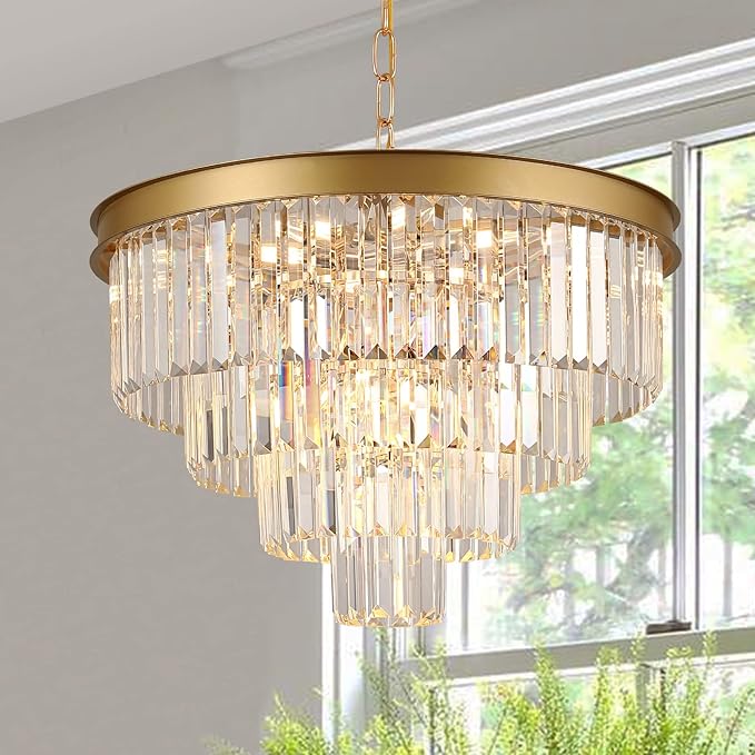 Lustre en cristal moderne doré luxe Infinitum