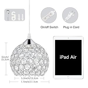 Plafonniers Suspensions Moderne Simple Cristal Lustre