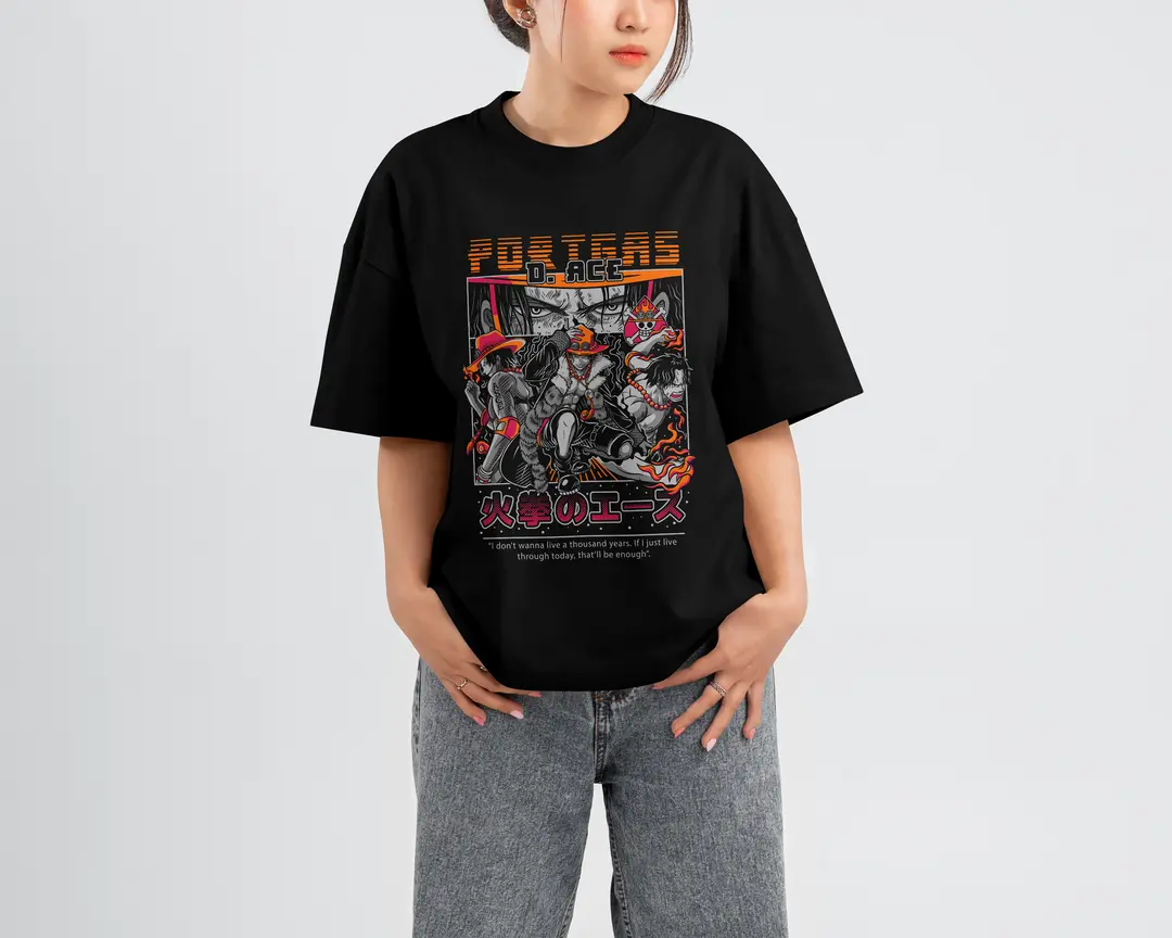 T-shirt Portgas D. Ace  (Oversized/Simple)