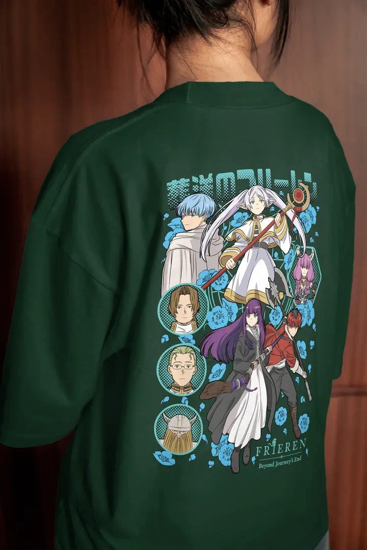 T-shirt Frieren Echoes of the Hero’s Party (Oversized/Simple)