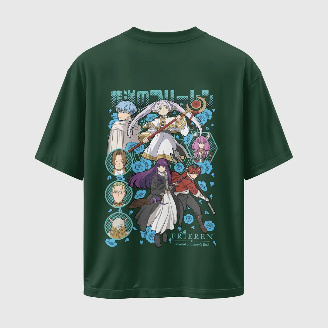 T-shirt Frieren Echoes of the Hero’s Party (Oversized/Simple)