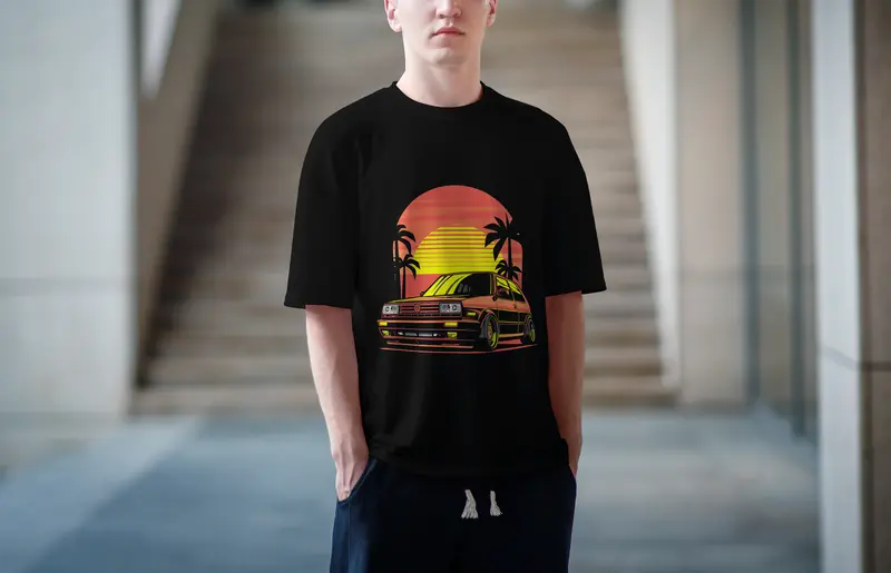 T-shirt Volkswagen Golf MK2 (Oversized/Simple)