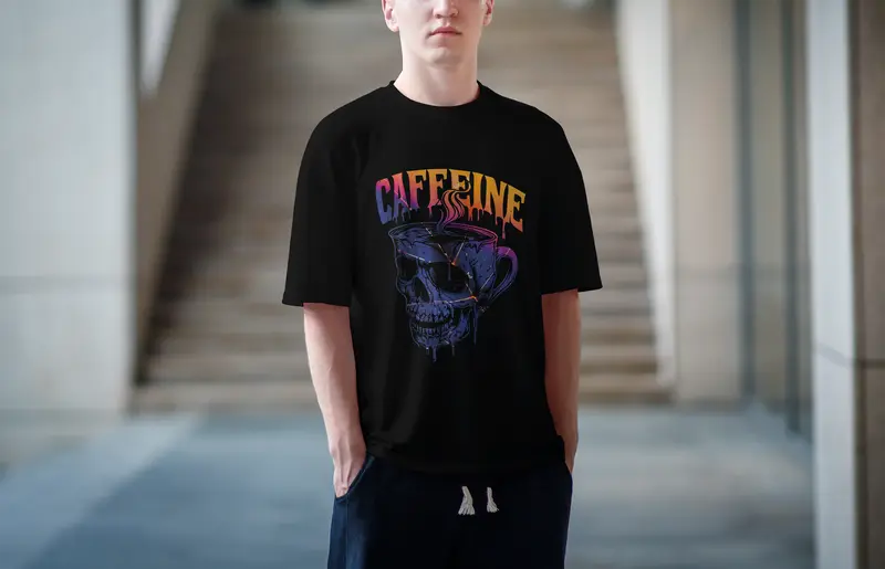 T-shirt Caffeine (Oversized/Simple)