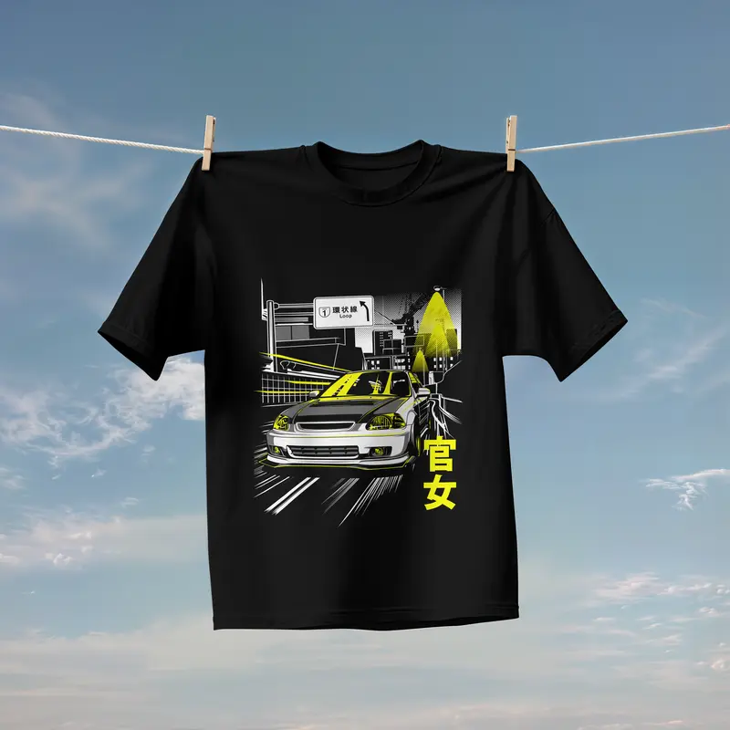 T-shirt Honda Civic EK9 (Oversized/Simple)