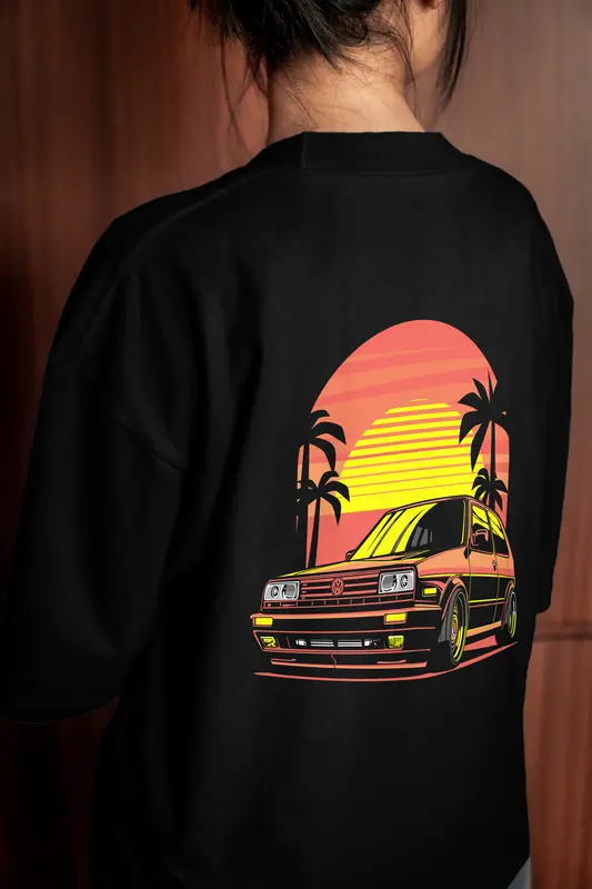 T-shirt Volkswagen Golf MK2 (Oversized/Simple)