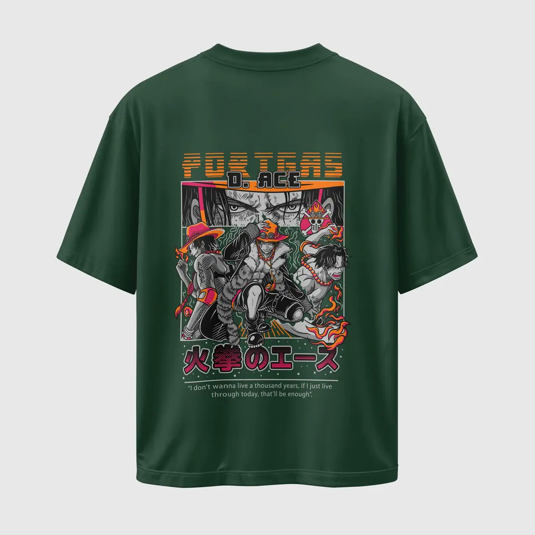 T-shirt Portgas D. Ace  (Oversized/Simple)