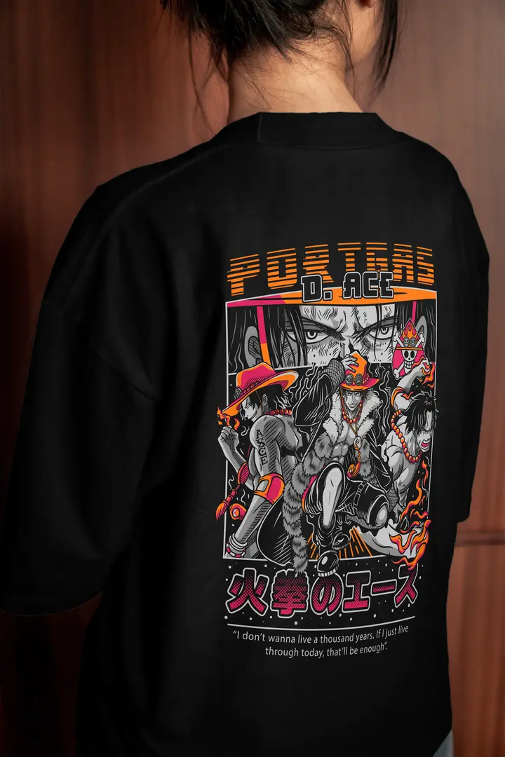 T-shirt Portgas D. Ace  (Oversized/Simple)