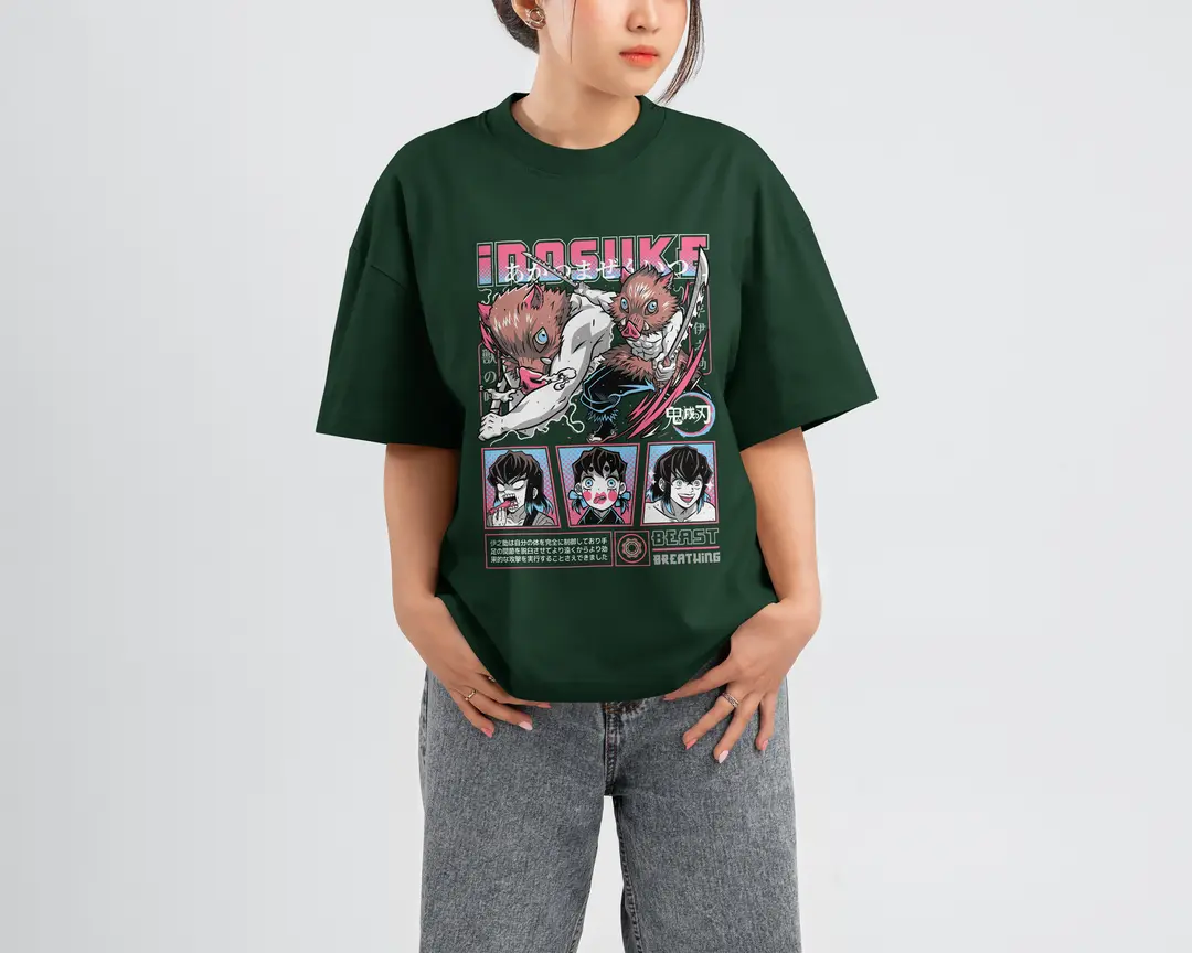 T-shirt Demon Slayer Inosuke Hashibira(Oversized/Simple)