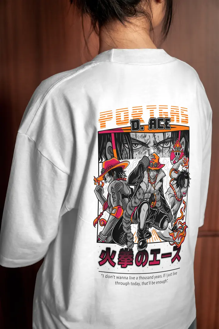 T-shirt Portgas D. Ace  (Oversized/Simple)